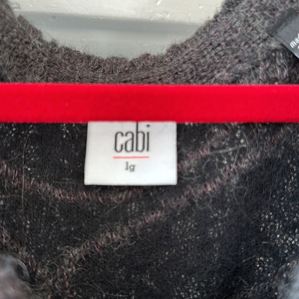 Cabi knit gray poncho - L - EUC - acrylic, wool and mohair blend - Picture 2 of 6